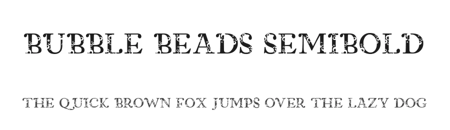 Bubble Beads SemiBold by Judith Tan — Display Font