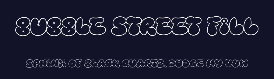 Bubble Street Fill by Masa Aska Sanurumi — Display Font — thumbnail 2