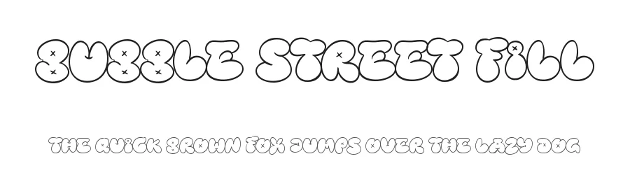 Bubble Street Fill by Masa Aska Sanurumi — Display Font