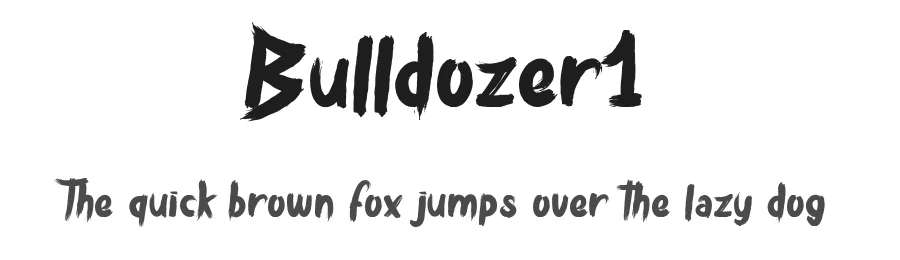 Bulldozer1 by dcoxy Medina Gregory — Display Font