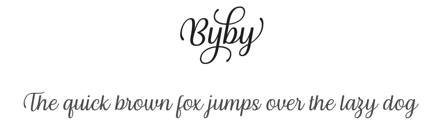 Byby by Situjuh Nazara — Script Font
