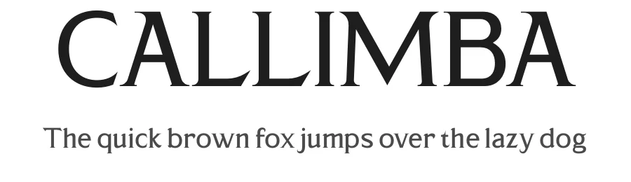 CALLIMBA by Heru Utama Putra — Serif Font