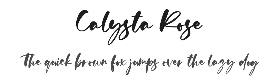 Calysta Rose by Heru Utama Putra — Script Font