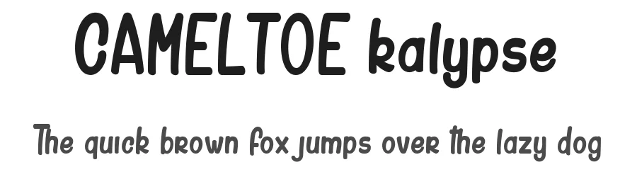 CAMELTOE kalypse by dcoxy Medina Gregory — Display Font