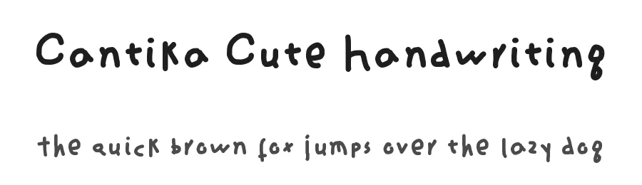Cantika Cute Handwriting by Situjuh Nazara — Script Font