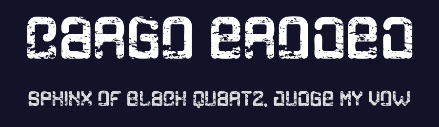 Cargo eroded by Qkila — Display Font — thumbnail 2