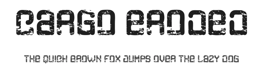 Cargo eroded by Qkila — Display Font