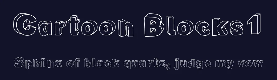 Cartoon Blocks1 by galdinocartum@gmail.com — Display Font — thumbnail 2