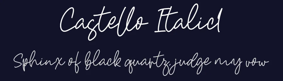 Castello Italic1 by Heru Utama Putra — Script Font — thumbnail 2
