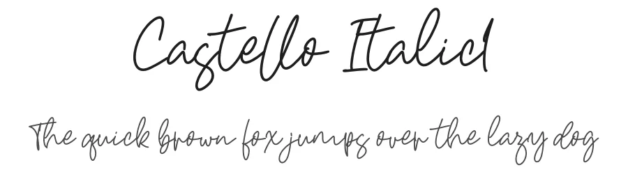 Castello Italic1 by Heru Utama Putra — Script Font