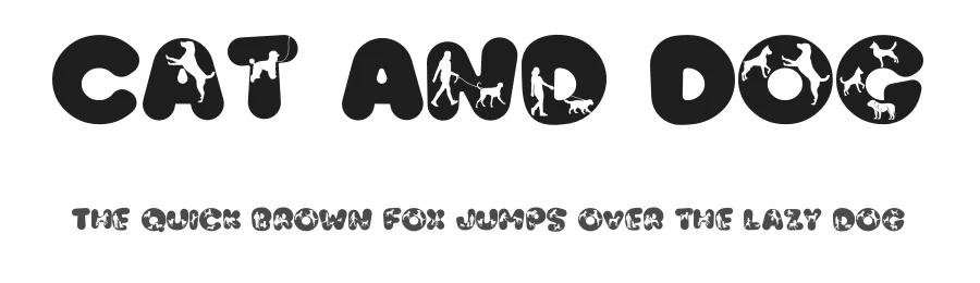 Cat And Dog by Miftahul Arzaq — Display Font