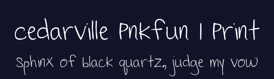 Cedarville Pnkfun 1 Print by Kimberly Geswein — Script Font — thumbnail 2