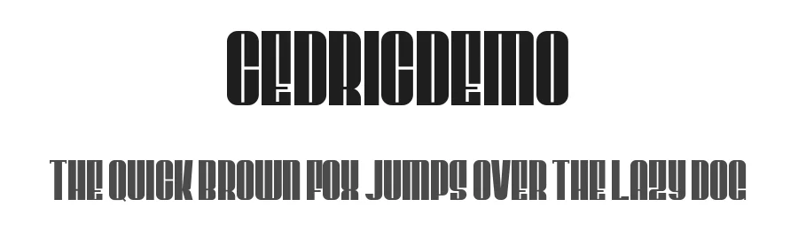 CEDRICdemo by Sahirul Iman, Semarang, alexatype — Display Font