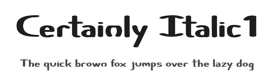 Certainly Italic1 by Joseph Dawson — Display Font