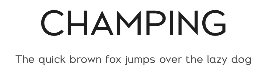 CHAMPING by Typeformers — Sans Font
