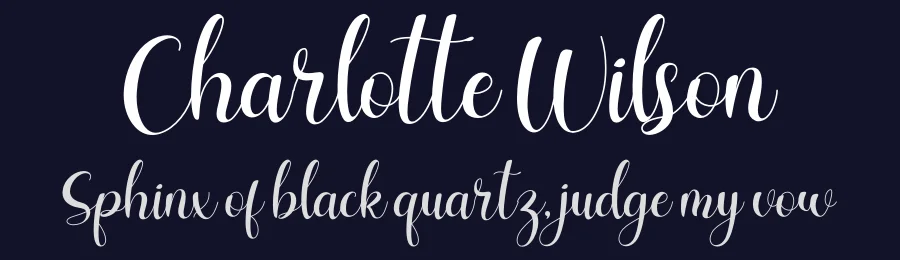 Charlotte Wilson by Heru Utama Putra — Script Font — thumbnail 2
