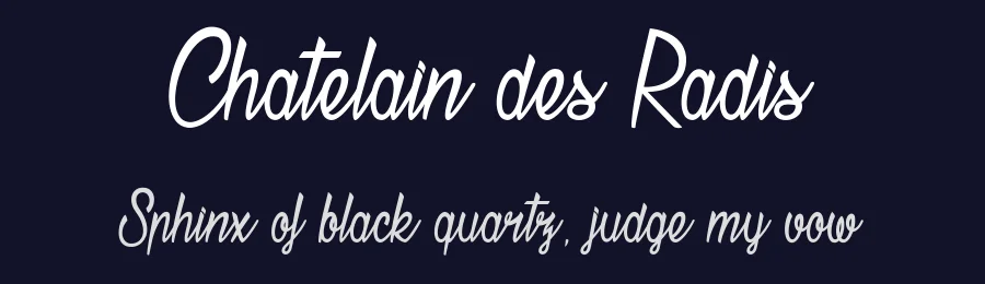 Chatelain des Radis by dcoxy Medina Gregory — Script Font — thumbnail 2