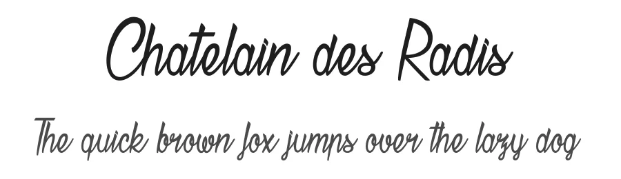 Chatelain des Radis by dcoxy Medina Gregory — Script Font