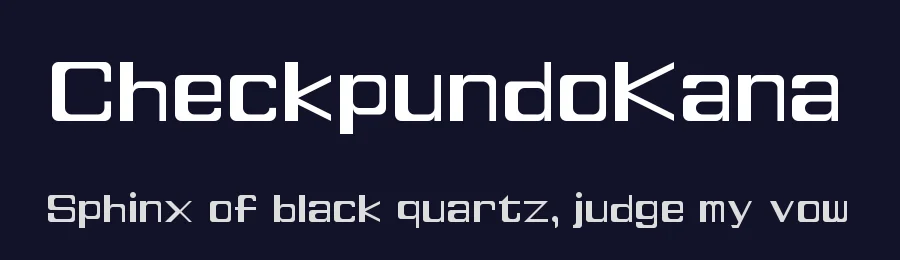 CheckpundoKana by Piotrkowy — Sans Font — thumbnail 2