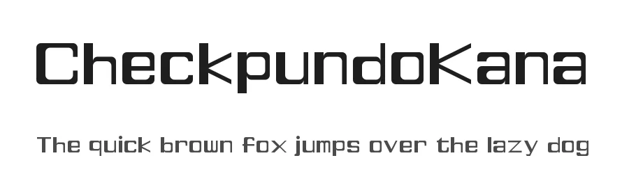 CheckpundoKana by Piotrkowy — Sans Font