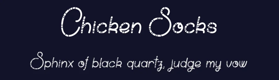 Chicken Socks by dcoxy Medina Gregory — Display Font — thumbnail 2