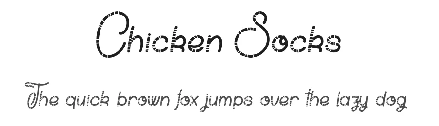 Chicken Socks by dcoxy Medina Gregory — Display Font