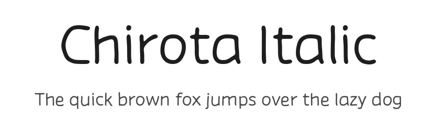 Chirota Italic by Situjuh Nazara — Display Font