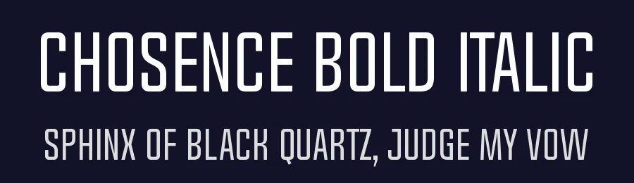 Chosence Bold Italic by Situjuh Nazara — Display Font — thumbnail 2
