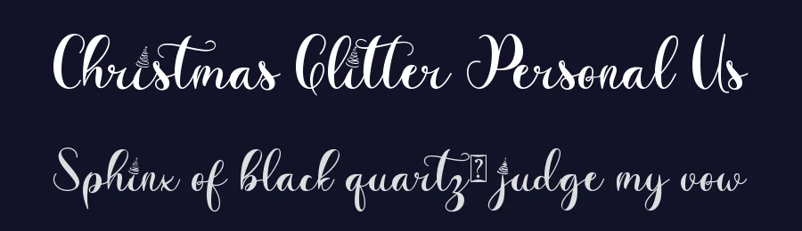 Christmas Glitter Personal Us by Yoga Letter 2021 (Isroni Yoga Prasetya) — Display Font — thumbnail 2