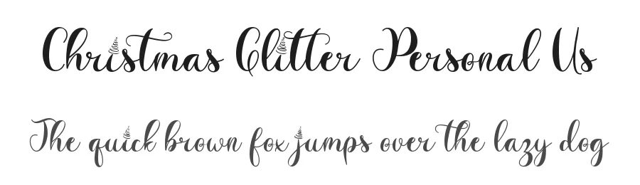 Christmas Glitter Personal Us by Yoga Letter 2021 (Isroni Yoga Prasetya) — Display Font