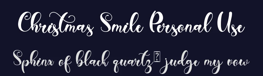Christmas Smile Personal Use by Yoga Letter 2021 (Isroni Yoga Prasetya) — Display Font — thumbnail 2
