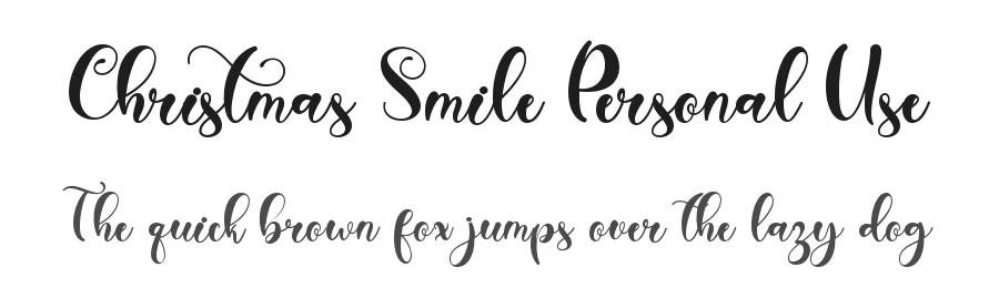 Christmas Smile Personal Use by Yoga Letter 2021 (Isroni Yoga Prasetya) — Display Font