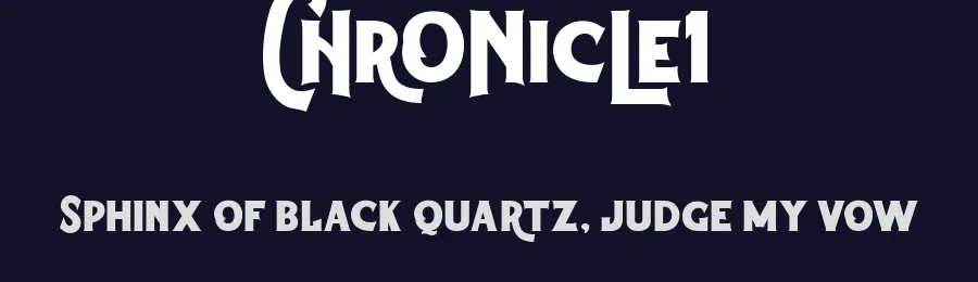 CHrONicLe1 by Suandana I Pande Made — Display Font — thumbnail 2
