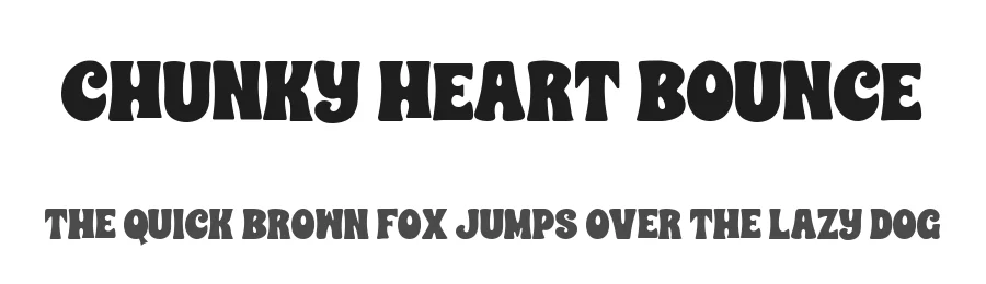 CHUNKY HEART BOUNCE by AM Designs β Display Font