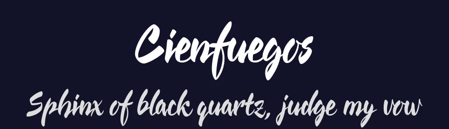 Cienfuegos by Fernando Haro — Script Font — thumbnail 2
