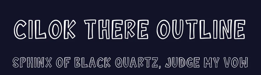Cilok There Outline by Heru Utama Putra — Display Font — thumbnail 2