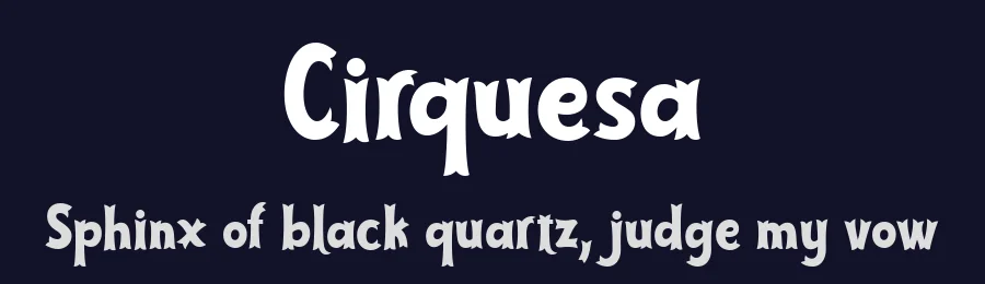 Cirquesa by Situjuh Nazara — Display Font — thumbnail 2