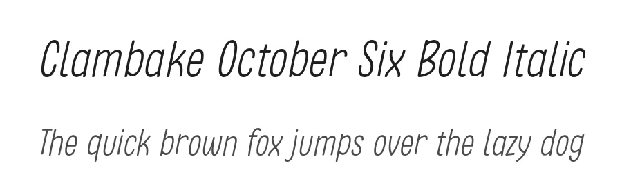 Clambake October Six Bold Italic by Situjuh Nazara — Display Font