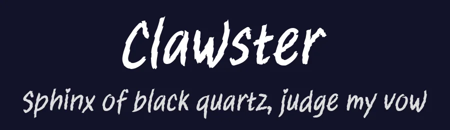 Clawster by Situjuh Nazara — Display Font — thumbnail 2