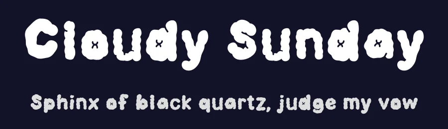 Cloudy Sunday by Slidehack — Display Font — thumbnail 2