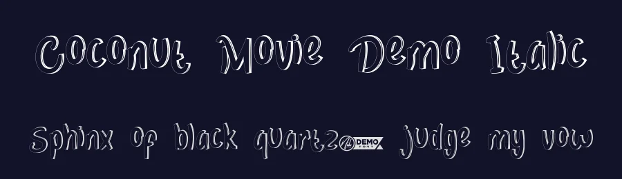 Coconut Movie Demo Italic by Shalsha & Suci Anita — Display Font — thumbnail 2