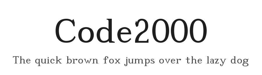 Code2000 by James Kass — Serif Font