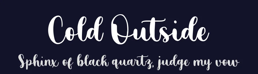 Cold Outside by Muhamad Yusron  Billah — Script Font — thumbnail 2