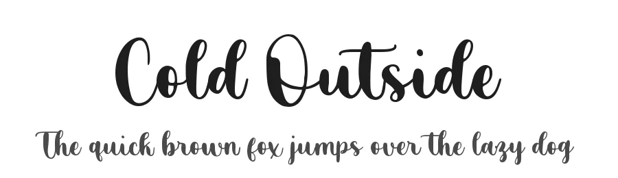 Cold Outside by Muhamad Yusron Billah — Script Font