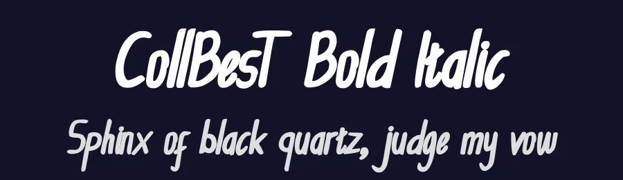CollBesT Bold Italic by Ahmad Muslimin — Script Font — thumbnail 2