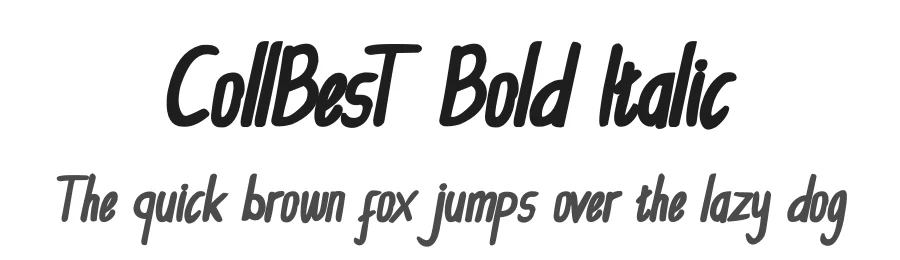 CollBesT Bold Italic by Ahmad Muslimin — Script Font