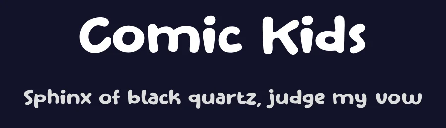 Comic Kids by Muhamad Yusron  Billah — Display Font — thumbnail 2