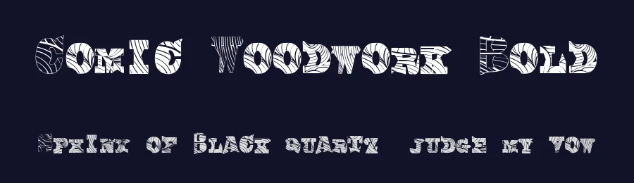 Comic Woodwork Bold by James Jenkins — Display Font — thumbnail 2