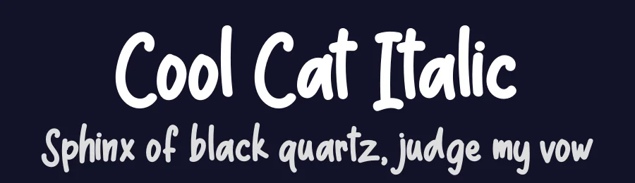 Cool Cat Italic by Heru Utama Putra — Display Font — thumbnail 2