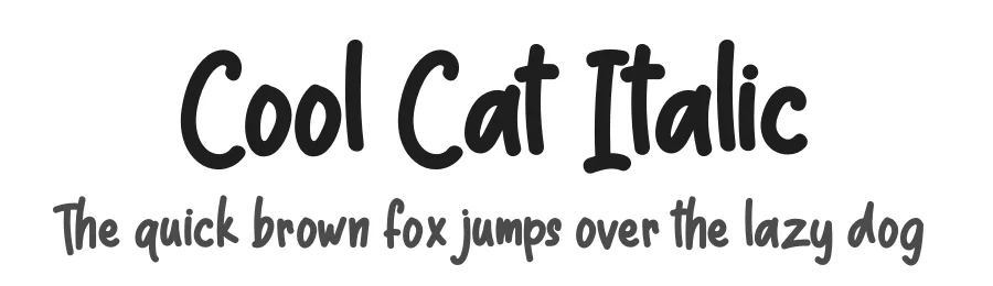 Cool Cat Italic by Heru Utama Putra — Display Font
